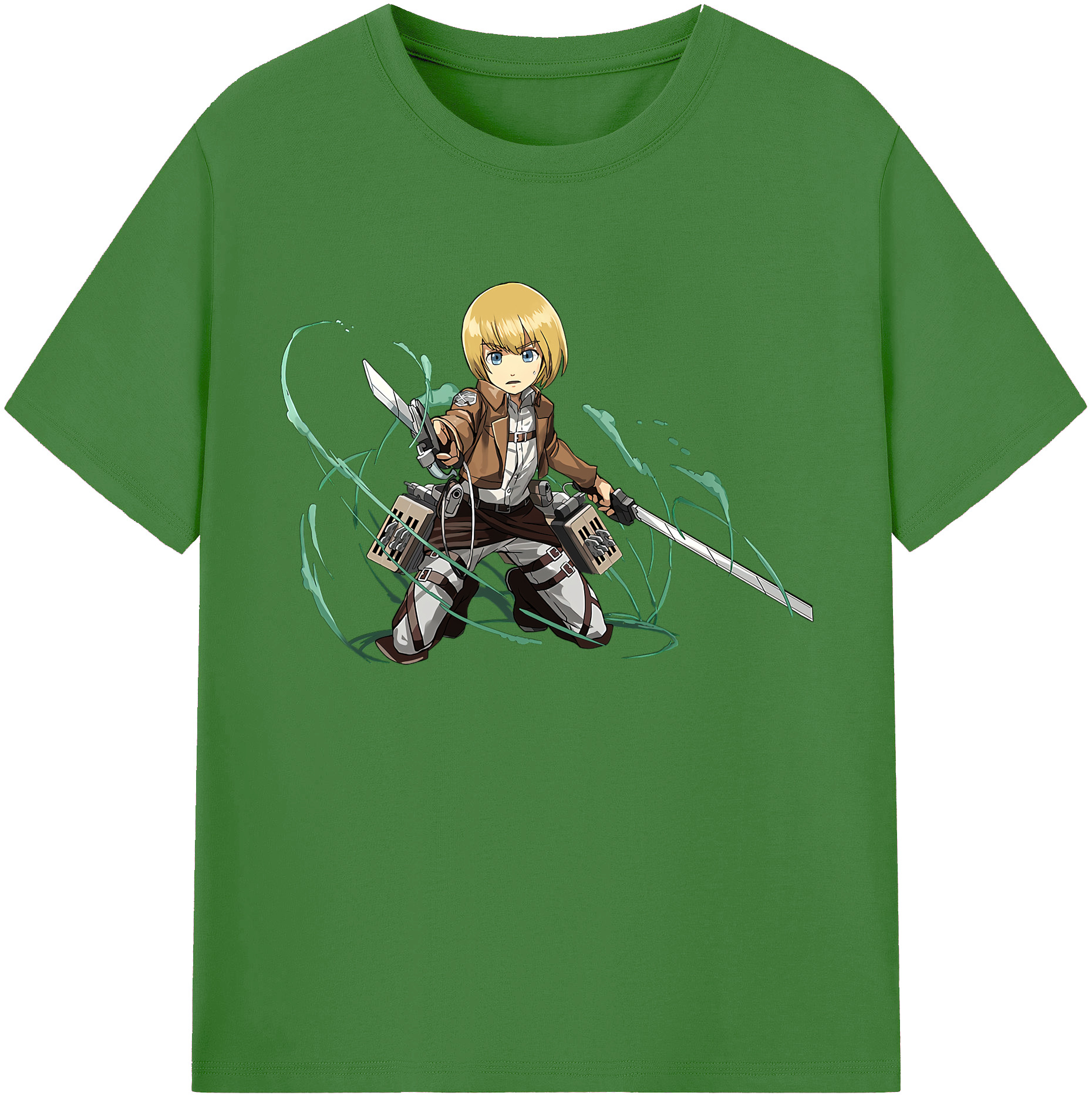 （画像用） 進撃の巨人 アルミン·アルレルト Attack on Titan Armin Arlert レディースカジュアルプリントTシャツ（綿100％）